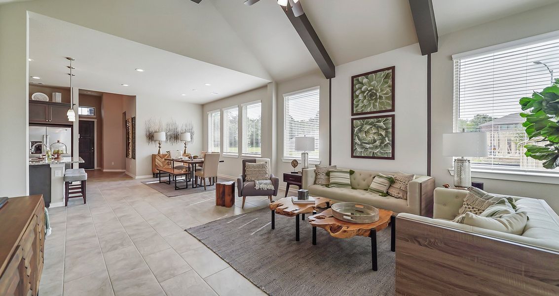 Furnished interior view inside a new home in The Trails, New Caney (Image 7). Furnished interior view inside a new home in The Trails, New Caney (Image 7).