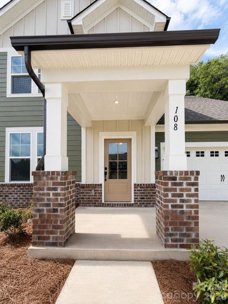 Exterior details and patio area of a home in Farms at Bellingham, Mooresville (Image 3). Exterior details and patio area of a home in Farms at Bellingham, Mooresville (Image 3).