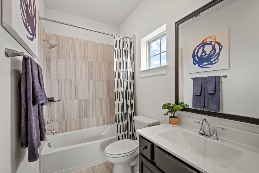 Furnished interior view inside a new home in Elyson, Katy (Image 7).