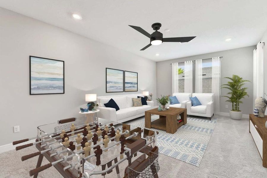 Furnished interior view inside a new home in Fairway Pointe - 55+ Villa Community, Sun City Center (Image 15).