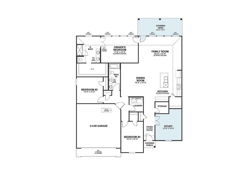 2D floor plan layout of this home in Carillon, Manor, TX (Image 4). 2D floor plan layout of this home in Carillon, Manor, TX (Image 4).