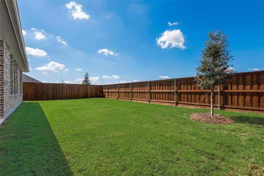Exterior details and patio area of a home in Spiritas Ranch, Little Elm (Image 16).