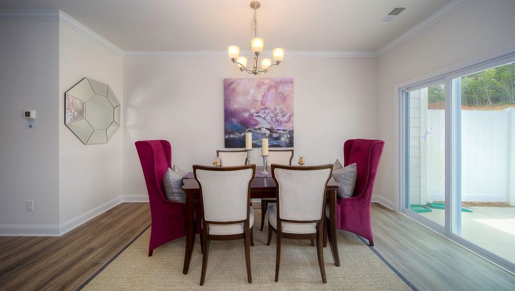 Furnished interior view inside a new home in Townes at Tap Root Farms, Fletcher (Image 5). Furnished interior view inside a new home in Townes at Tap Root Farms, Fletcher (Image 5).