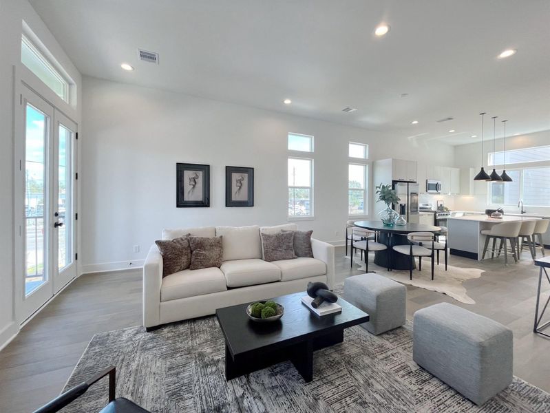 Furnished interior view inside a new home in Yale Terrace, Houston (Image 8).