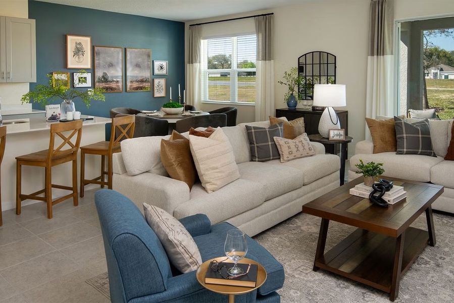 Furnished interior view inside a new home in Mirror Lake Village, Fruitland Park (Image 24).