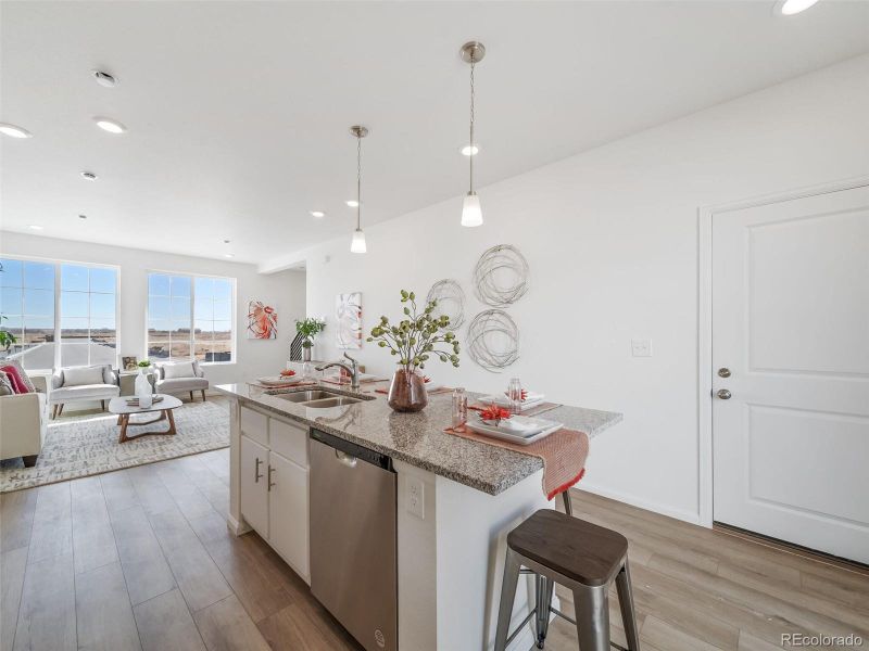 Furnished interior view inside a new home in Thompson River Ranch, Johnstown (Image 8).