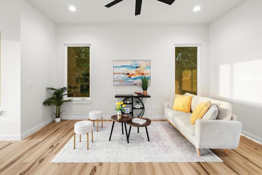 Furnished interior view inside a new home in , Austin (Image 10). Furnished interior view inside a new home in , Austin (Image 10).