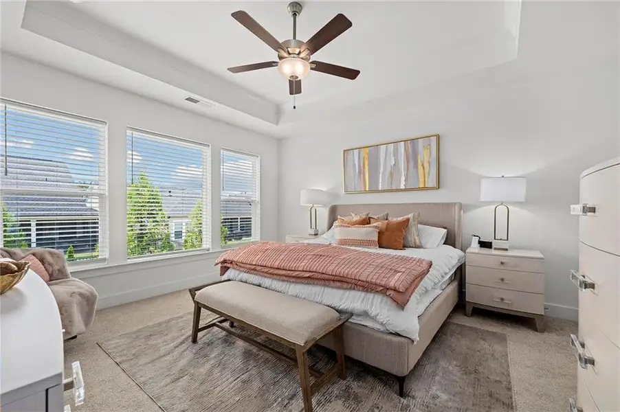 Furnished interior view inside a new home in Crescent Pointe at Great Sky, Canton (Image 24).
