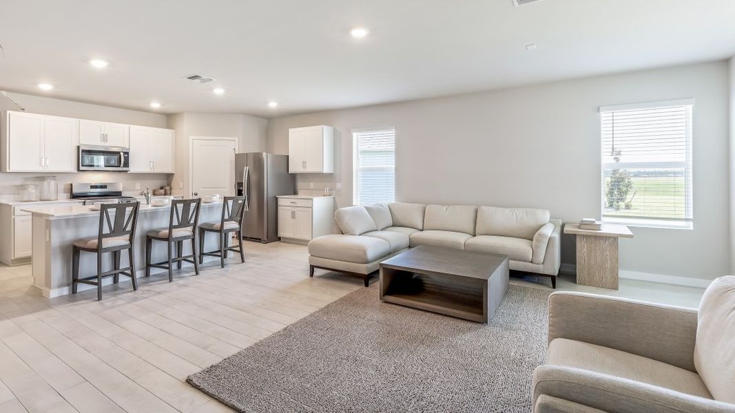 Furnished interior view inside a new home in Palmetto Landing at Babcock Ranch - Express, Punta Gorda (Image 4). Furnished interior view inside a new home in Palmetto Landing at Babcock Ranch - Express, Punta Gorda (Image 4).