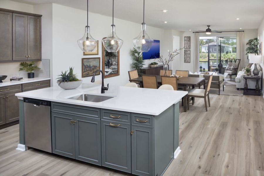 Furnished interior view inside a new home in RiverTown - WaterSong, St. Johns (Image 5).