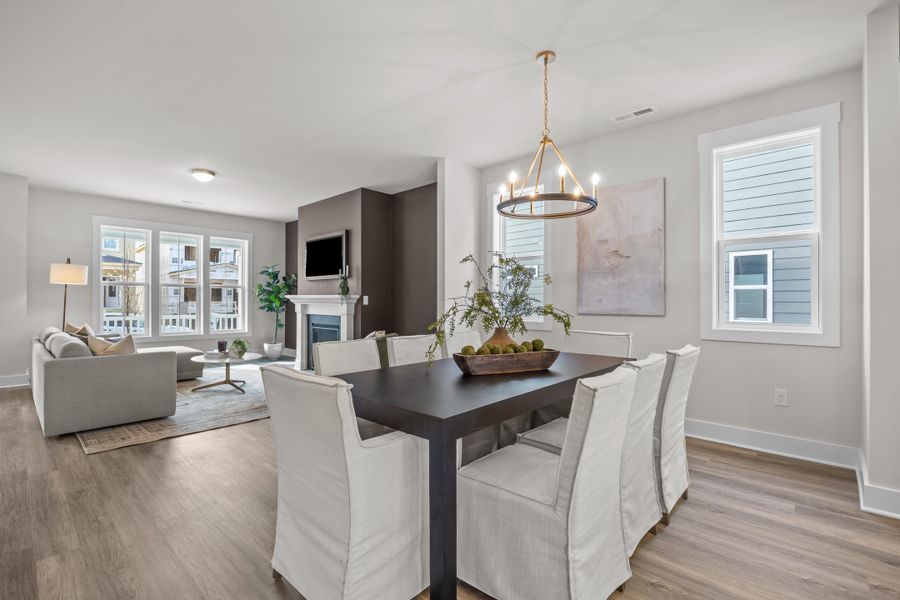 Representative furnished interior of a home built from the Southbound Train by Garman Homes in Wendell Falls, Wendell (Image 9).