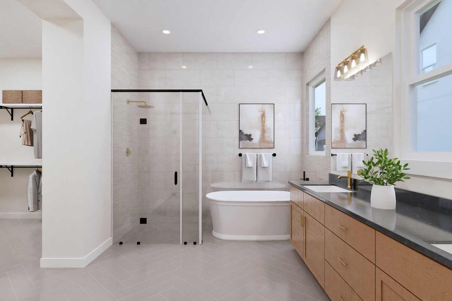 The Heartstone - Optional Freestanding Tub with Shower The Heartstone - Optional Freestanding Tub with Shower