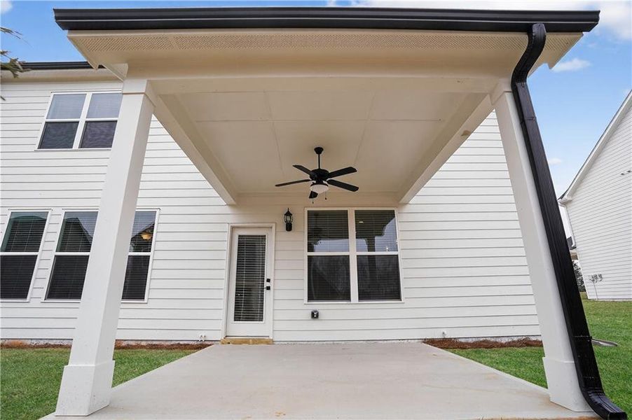Exterior details and patio area of a home in The Fairways at Mirror Lake, Villa Rica (Image 4).