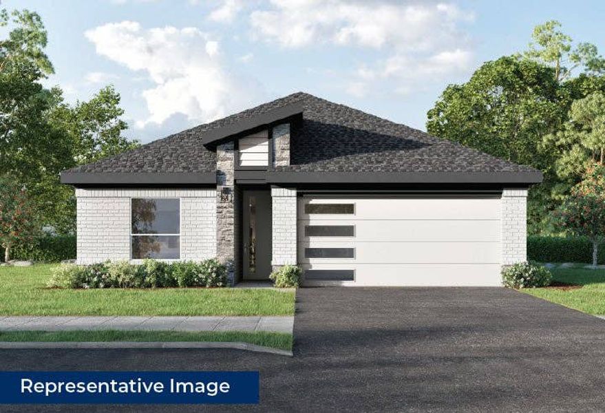 Representative exterior photo of a completed home built from the Kennedy Select F by First Texas Homes in Westside Preserve, Midlothian, TX (Image 18). Representative exterior photo of a completed home built from the Kennedy Select F by First Texas Homes in Westside Preserve, Midlothian, TX (Image 18).
