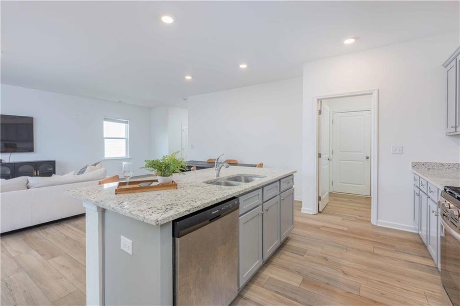 Furnished interior view inside a new home in Creekside at Farmers Crossing, Ball Ground (Image 11).
