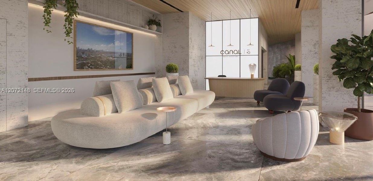 Furnished interior view inside a new home in , Miami (Image 4).