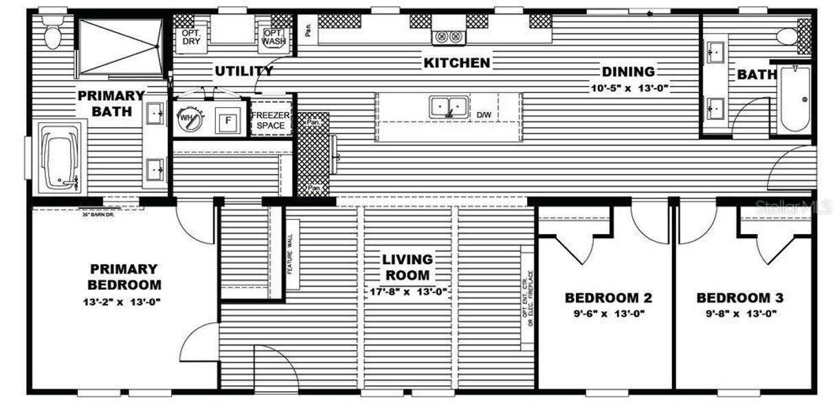 2D floor plan layout of this home in , Hastings, FL (Image 2). 2D floor plan layout of this home in , Hastings, FL (Image 2).