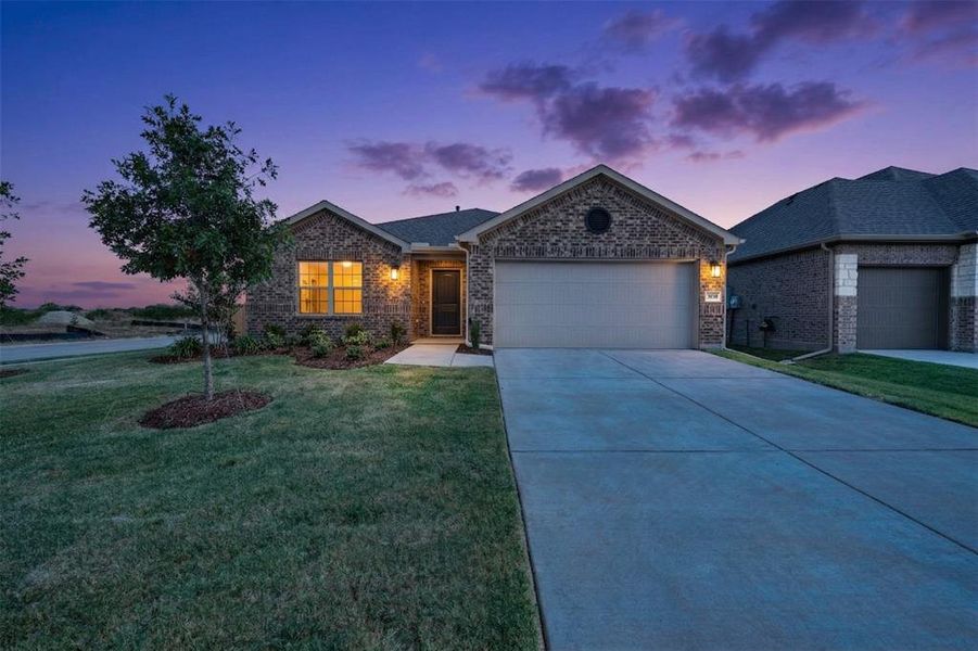 Front exterior of a new home in Fox Landing, Caddo Mills, TX, highlighting curb appeal (Image 23).