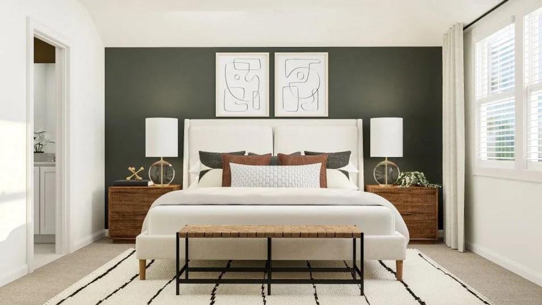 Furnished interior view inside a new home in Meadowlark Preserve, Pflugerville (Image 8).