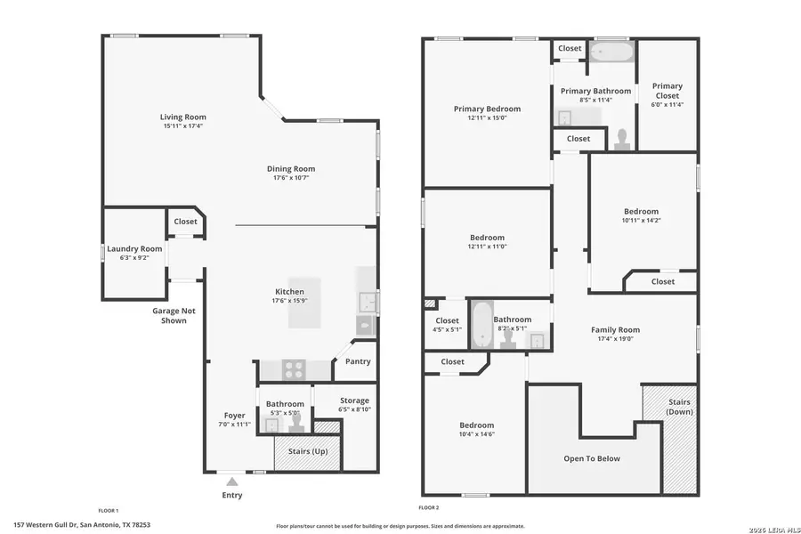 2D floor plan layout of this home in Redbird Ranch, San Antonio, TX (Image 3).