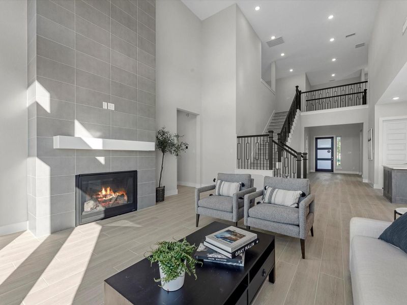 Furnished interior view inside a new home in Dunham Pointe 60′, Cypress (Image 15).