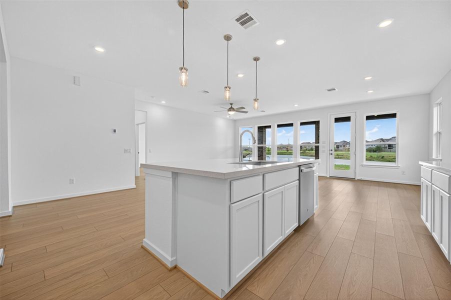 A perfect gathering spot with views that flow into the living area and backyard. A perfect gathering spot with views that flow into the living area and backyard.