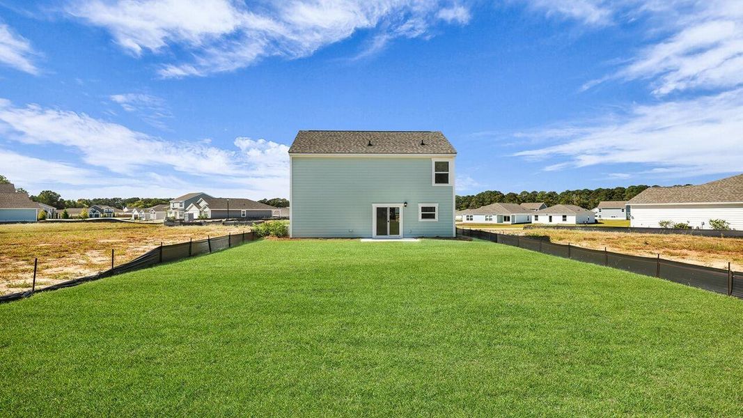 Exterior details and patio area of a home in Center Pointe, Santee (Image 3).