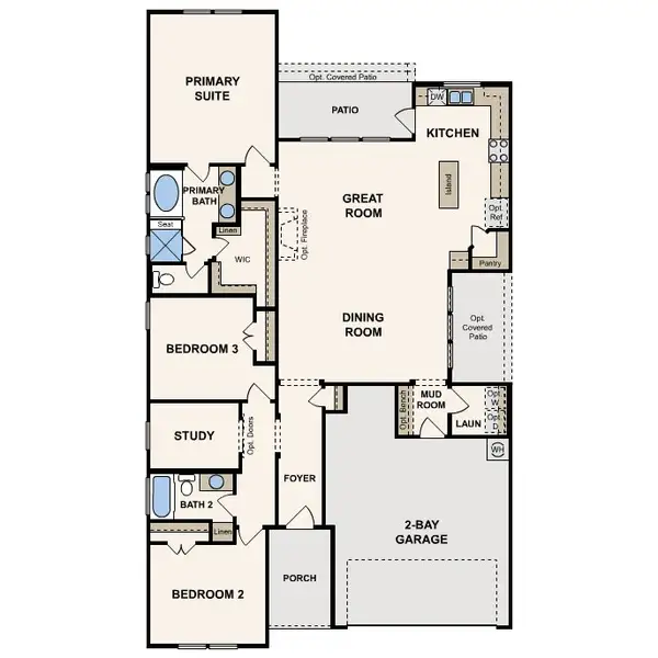 2D floor plan layout for the Piccadilly by Century Communities in Fulshear Lakes, Fulshear, TX (Image 2). 2D floor plan layout for the Piccadilly by Century Communities in Fulshear Lakes, Fulshear, TX (Image 2).