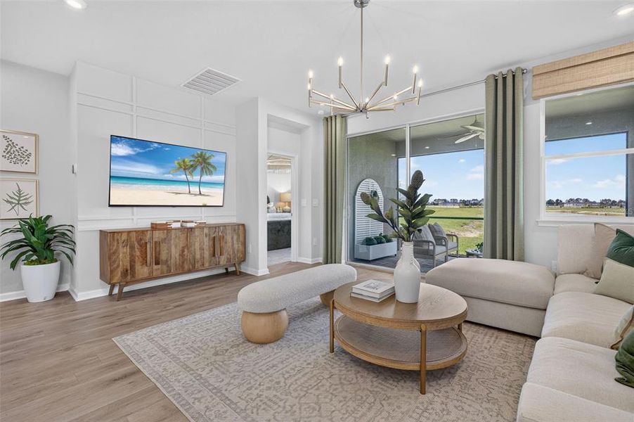 Furnished interior view inside a new home in Pasadena Ridge Master, Dade City (Image 15).