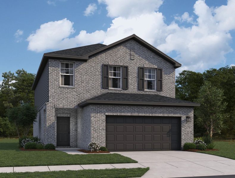 Representative exterior photo of a completed home built from the Magellan by Starlight Homes in Vida Mar, League City, TX (Image 2). Representative exterior photo of a completed home built from the Magellan by Starlight Homes in Vida Mar, League City, TX (Image 2).