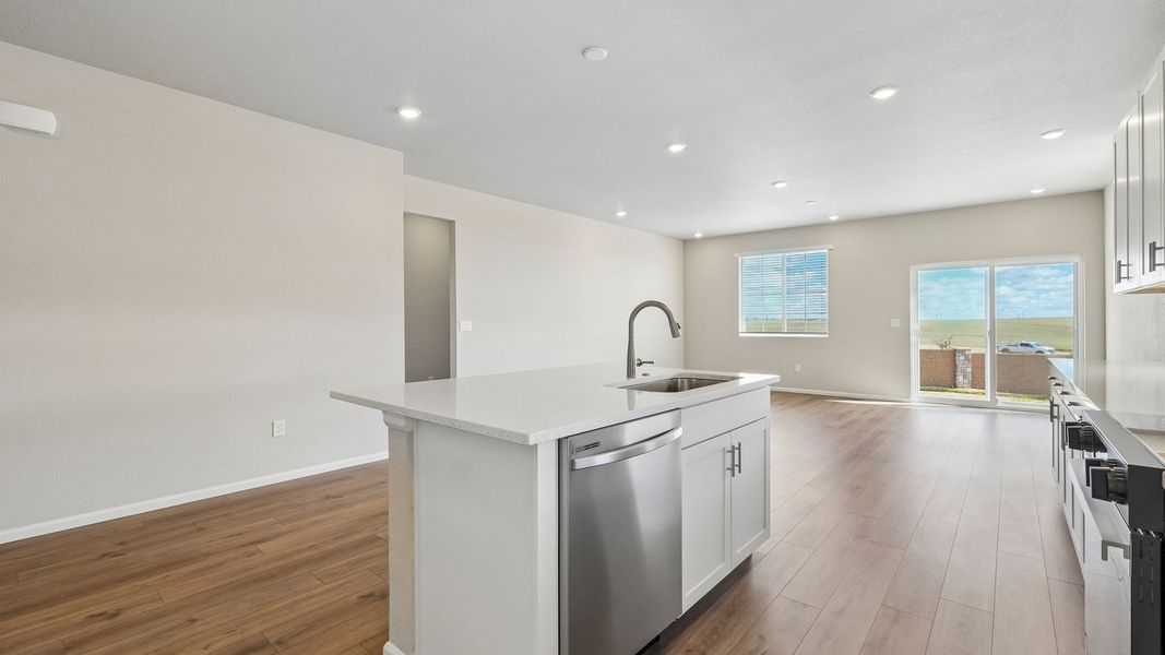 Furnished interior view inside a new home in Banning Lewis Ranch, Colorado Springs (Image 9). Furnished interior view inside a new home in Banning Lewis Ranch, Colorado Springs (Image 9).