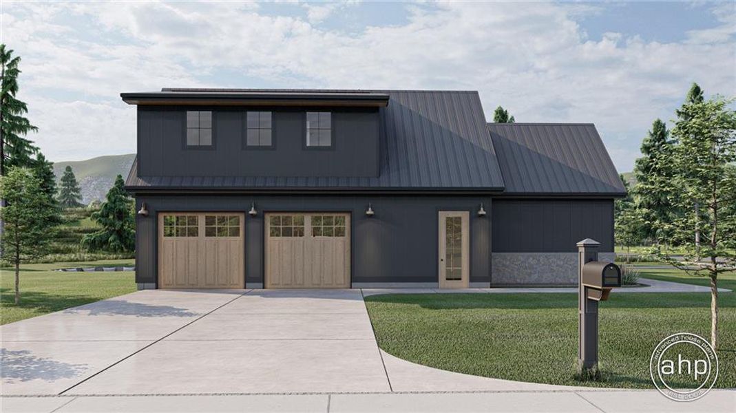 Front exterior of a new home in , Ball Ground, GA, highlighting curb appeal (Image 13).