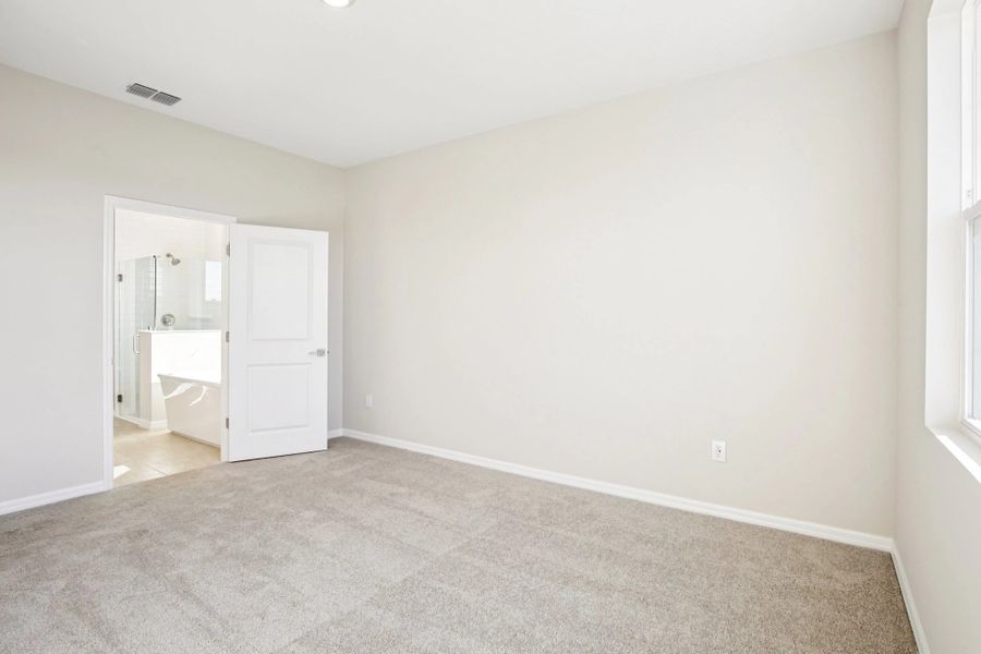 Large primary bedroom space