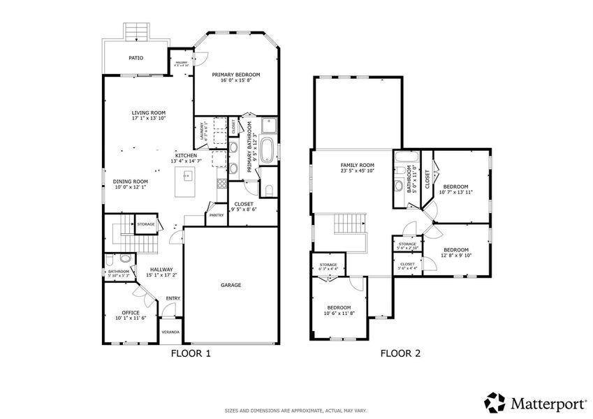 2D floor plan layout of this home in Cedar Brook, Leander, TX (Image 4).