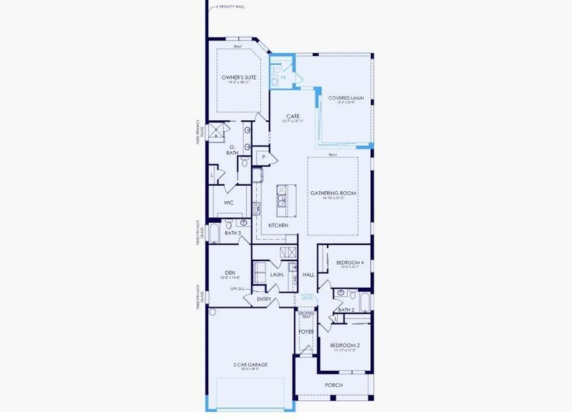 2D floor plan layout of this home in The Reserve at Eastpointe, Palm Beach Gardens, FL (Image 3).