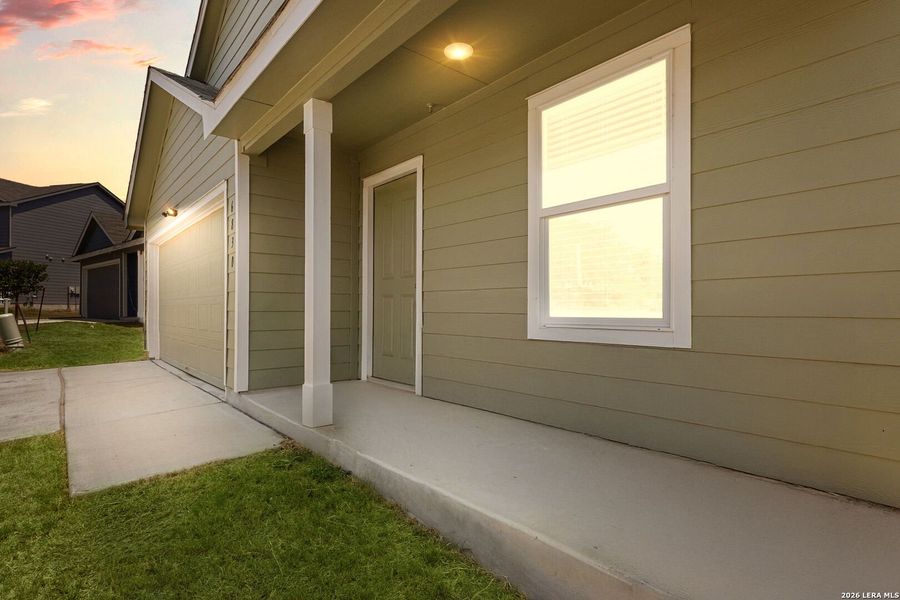 Exterior details and patio area of a home in Vista Point, San Antonio (Image 3).