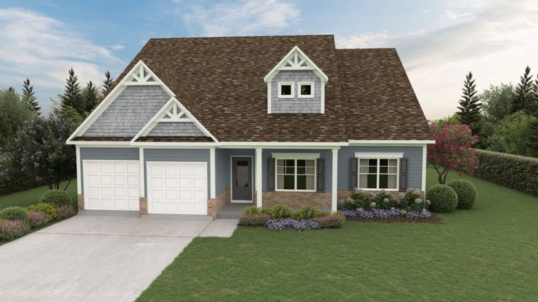 Representative exterior photo of a completed home built from the The Ashton II by Direct Residential Communities in Stephens Landing, Loganville, GA (Image 2). Representative exterior photo of a completed home built from the The Ashton II by Direct Residential Communities in Stephens Landing, Loganville, GA (Image 2).