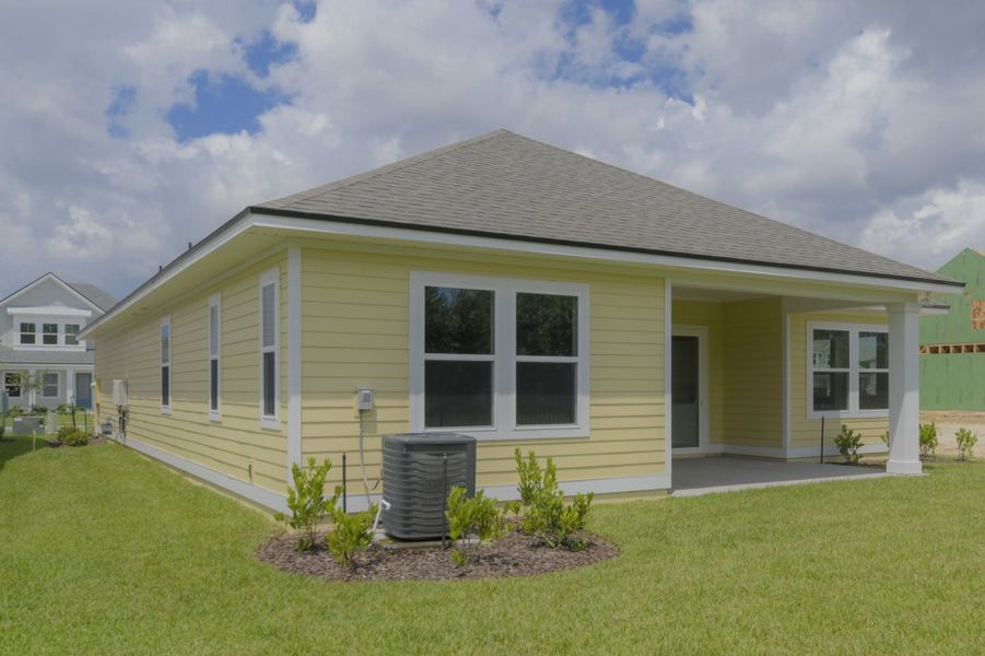 Representative exterior details of a home built from the Washington by Riverside Homes in Hidden Creek at SilverLeaf Phase 2, St. Augustine (Image 22). Representative exterior details of a home built from the Washington by Riverside Homes in Hidden Creek at SilverLeaf Phase 2, St. Augustine (Image 22).