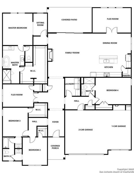 2D floor plan layout of this home in , Castroville, TX (Image 2). 2D floor plan layout of this home in , Castroville, TX (Image 2).