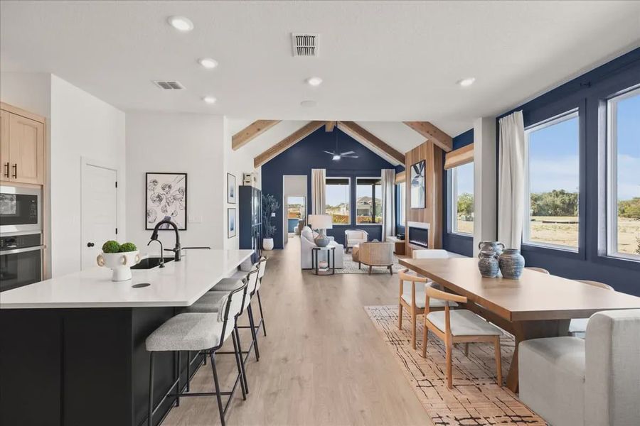 Furnished interior view inside a new home in Stream Waters, Buda (Image 19).