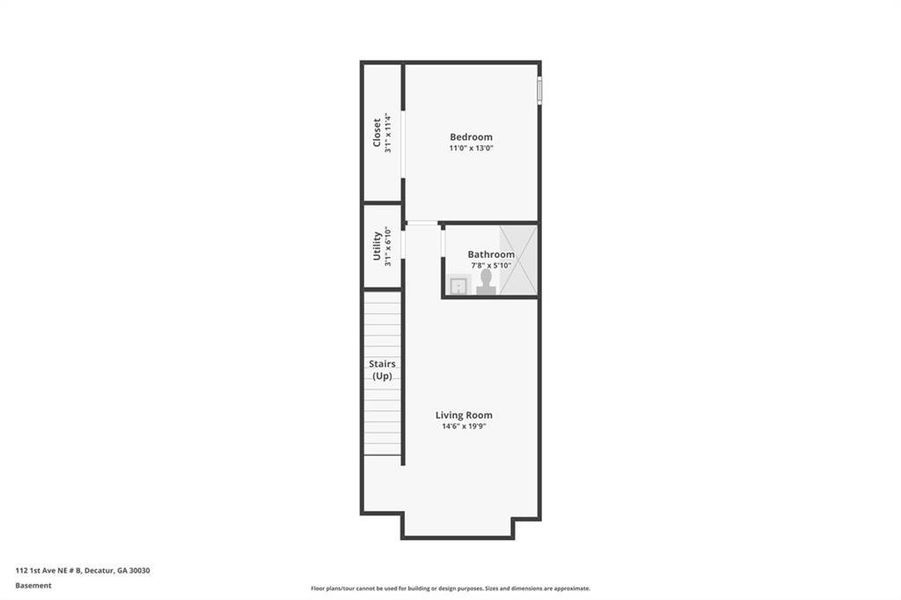 2D floor plan layout of this home in , Decatur, GA (Image 6).