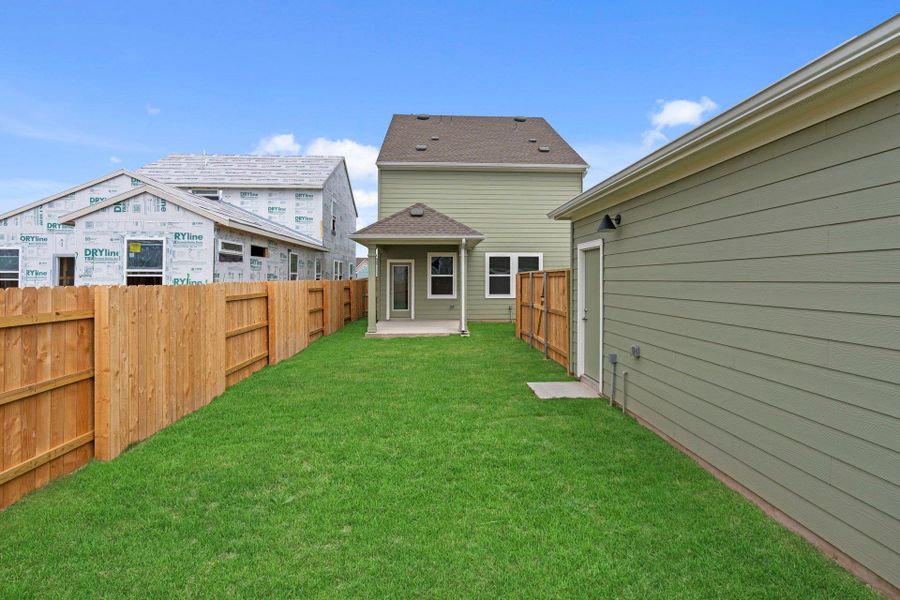 Rear of Home and Private Backyard