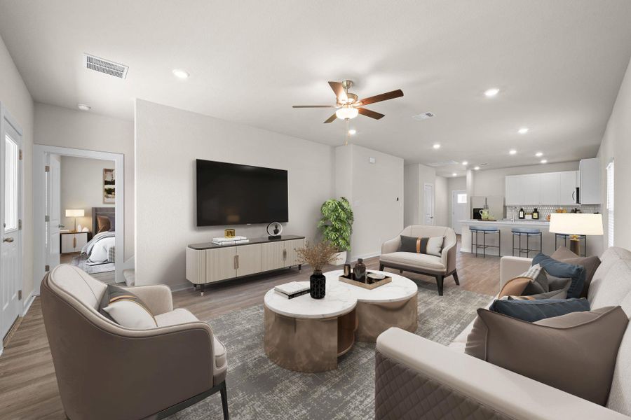 Open Concept Family Room - Virtually Staged Open Concept Family Room - Virtually Staged