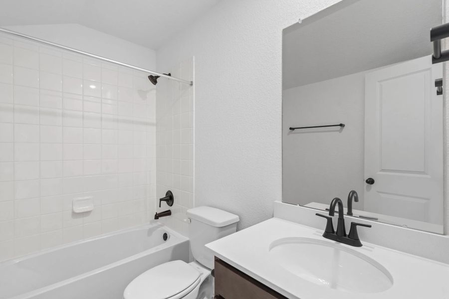 Third bathroom. Sample product photo. Actual exterior and interior selections may vary by homesite. Photo may be virtually staged. Third bathroom. Sample product photo. Actual exterior and interior selections may vary by homesite. Photo may be virtually staged.