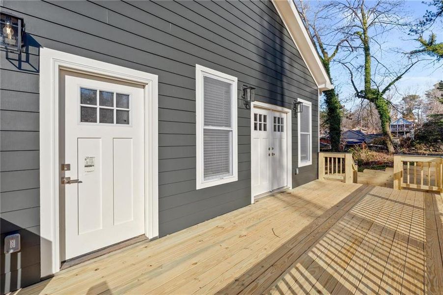 Exterior details and patio area of a home in , Atlanta (Image 31).