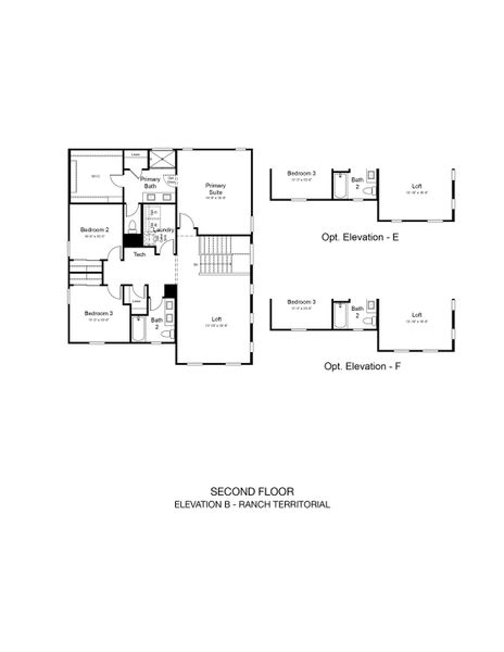 2D floor plan layout of this home in Estrella, Goodyear, AZ (Image 4).