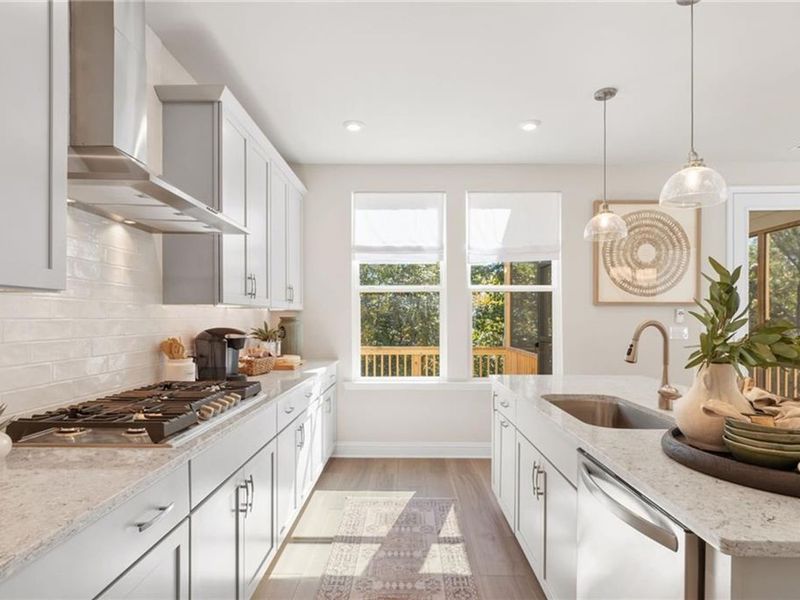 Furnished interior view inside a new home in Melody Lakeside Estates, Buford (Image 9).
