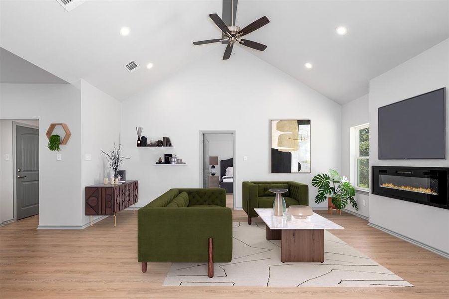 Furnished interior view inside a new home in , Gun Barrel City (Image 17). Furnished interior view inside a new home in , Gun Barrel City (Image 17).