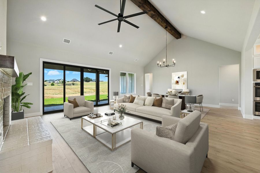 Representative furnished interior of a home built from the The Austin by Kenmark Homes in Escondido Ranches, Weatherford (Image 6).