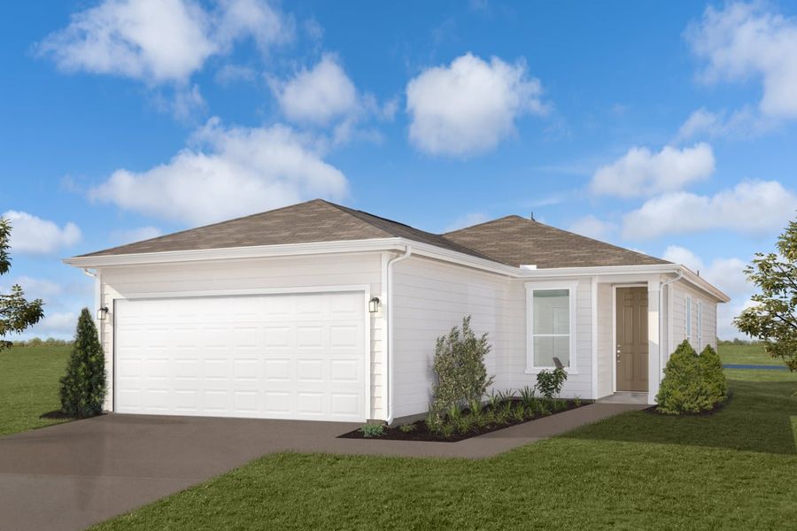 Representative exterior photo of a completed home built from the 1243 by KB Home in Brighton Trails, Hockley, TX (Image 11).